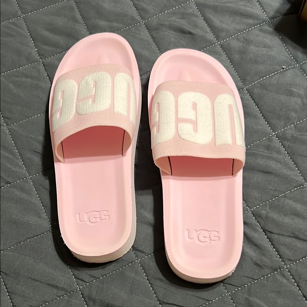 UGG Light Pink Slide Sandals